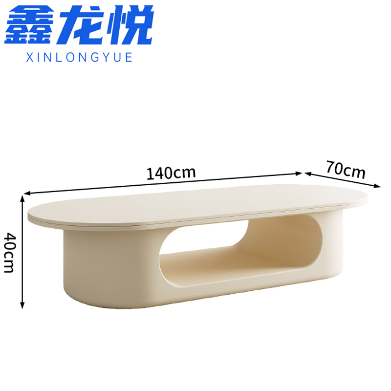 鑫龙悦岩板茶几1.4米张高清大图