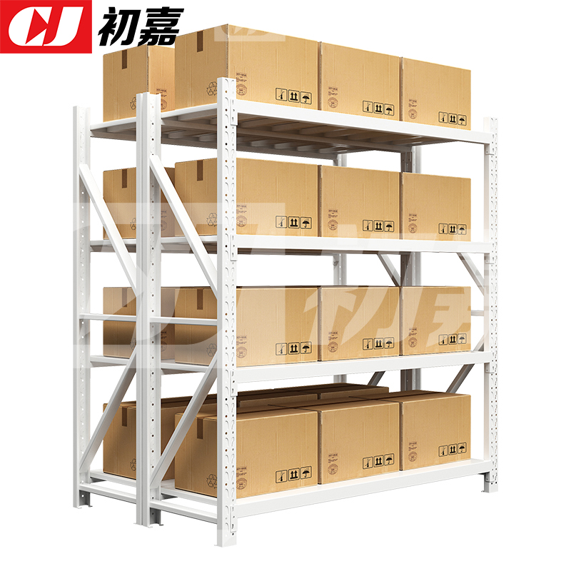 初嘉(CJ)仓储货架库房置物架重型货架灰白色主架1500*500*2000mm/500kg高清大图