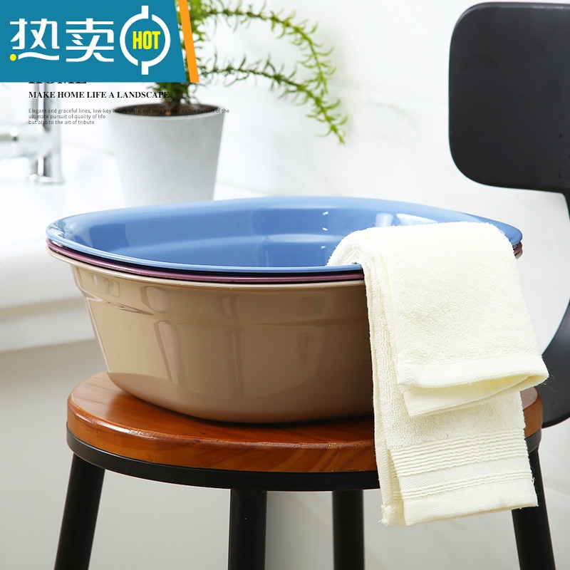 敬平3个装家用洗衣盆加厚洗菜盆婴儿洗脸盆塑料新生儿宝宝儿童小脸盆高清大图