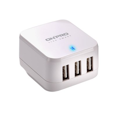 ONPRO OPUC-3P01W BK 3 Ports USB Universal Turbo Charger