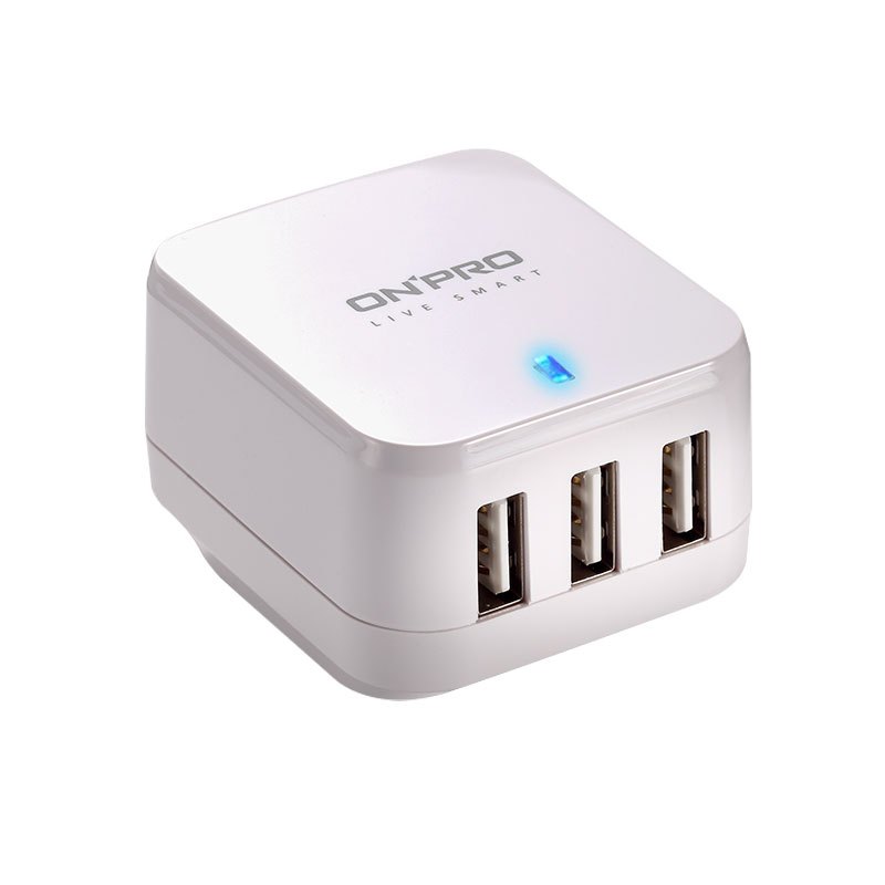 ONPRO OPUC-3P01W BK 3 Ports USB Universal Turbo Charger