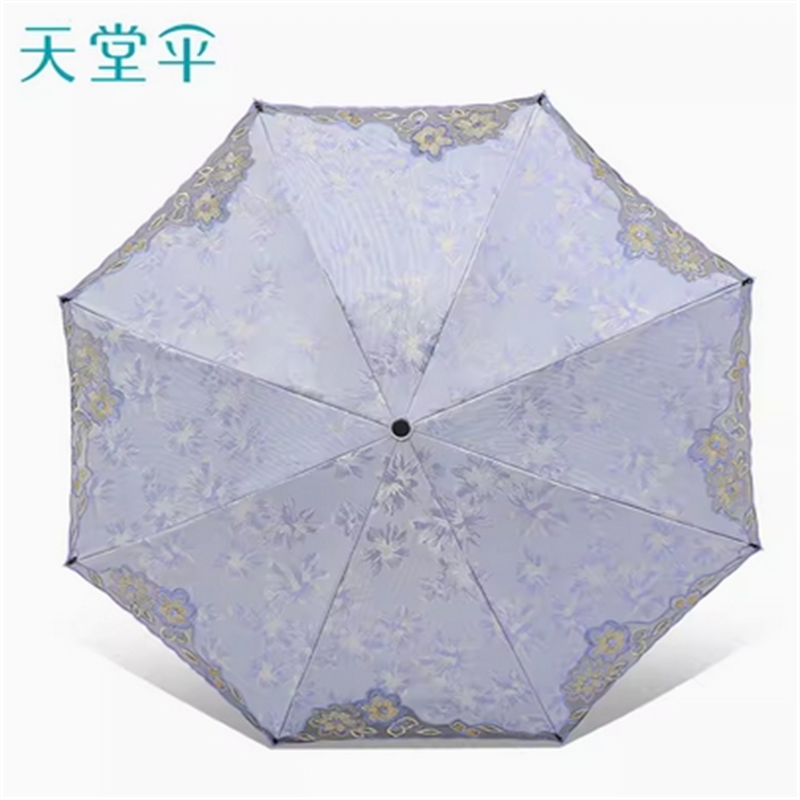 天堂伞黑胶防晒遮阳伞33834E飞花轻梦