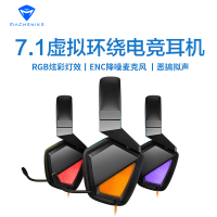 机械师MACHENIKE头戴式有线耳机H550台式笔记本电脑游戏耳麦降噪高音质有线控电竞吃鸡带麦接口黑色(RGB多色)