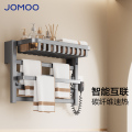 九牧（JOMOO）卫生间置物架电热毛巾架智能数显浴巾架铝合金碳纤维速热烘干9340027
