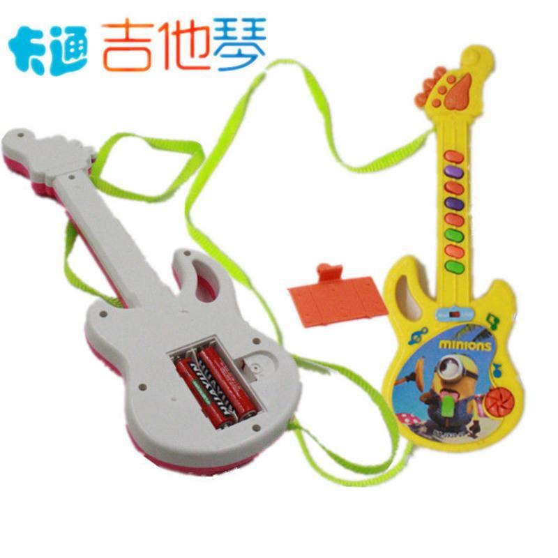 送电池 卡通音乐婴幼儿早教多功能益智吉他琴 儿童电动玩具 【1个】吉他琴+送电池