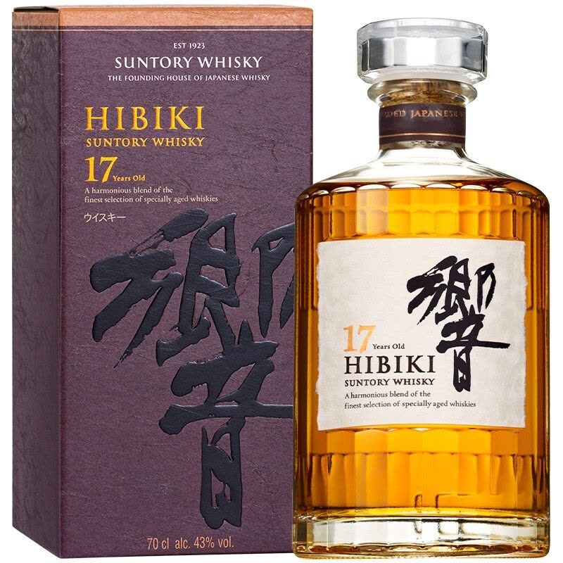 响(HIBIKI) 17年 日本原装进口威士忌洋酒 700ml/瓶图片