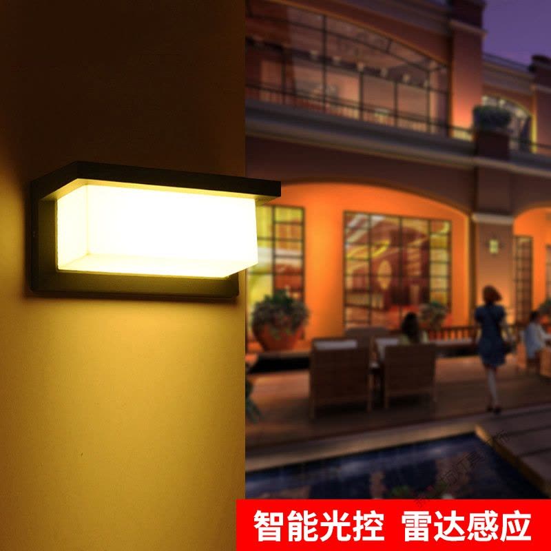 苏宁放心购 户外壁灯led防水室外花园别墅大口庭院阳台外墙灯新中式感应图片