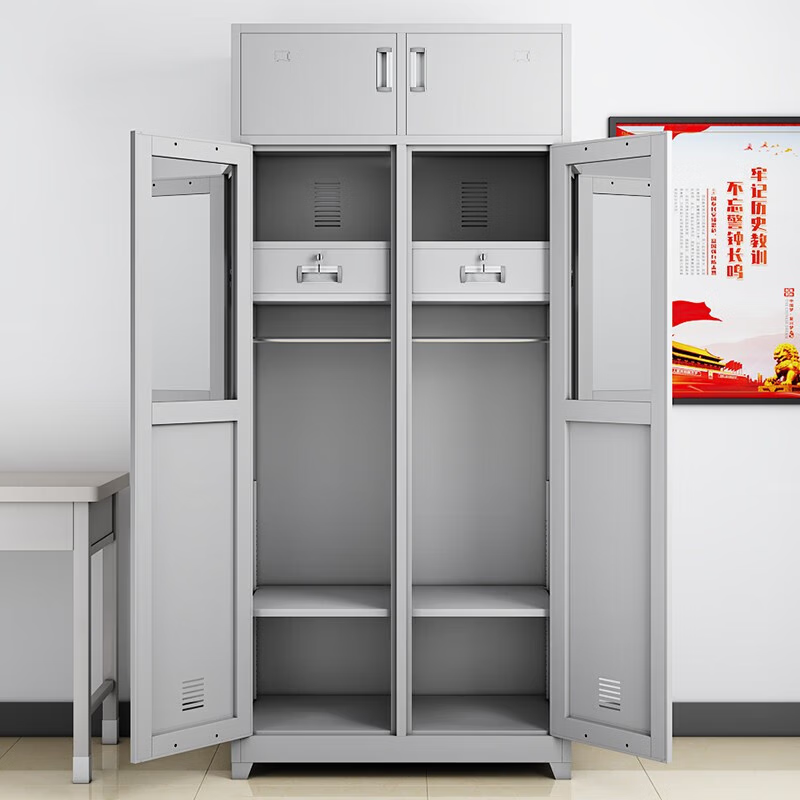 胜帐 金属营具柜铁皮柜物品储物柜双门更衣柜900mmx500mmx2000mm