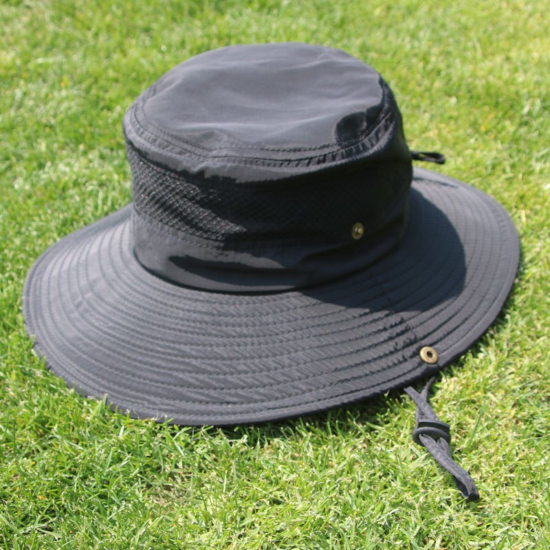 速干防晒遮阳帽男士户外大沿钓鱼渔夫帽女网眼布太阳凉帽登山徒步速干