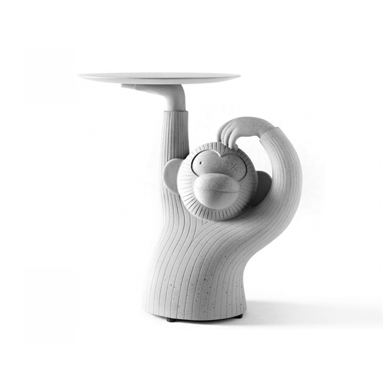 森美人现代简约客厅沙发边几北欧创意个性卧室动物小猴子边柜角几茶几高清大图