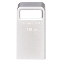 金士顿(Kingston)U盘 DTMC3 USB3.1 迷你型车载U盘银色金属 便携环扣 读速100MB/s 16GB