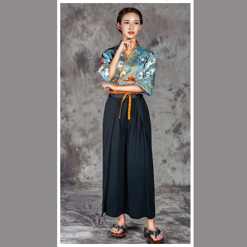洛凌女士套装日式料理服装寿司店服务员工作服料理店迎宾服系带日式和服套装zl981v3 价格图片品牌报价 苏宁易购谊暖冈新服饰鞋帽专营店