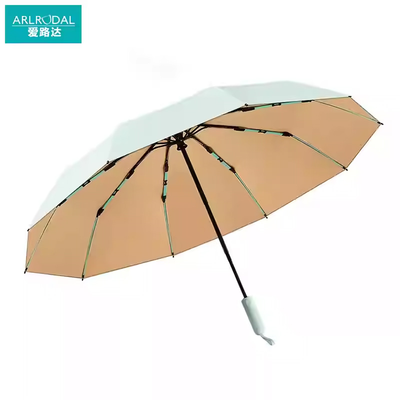 爱路达 自动彩胶晴雨两用遮阳伞10骨 Y51/把高清大图