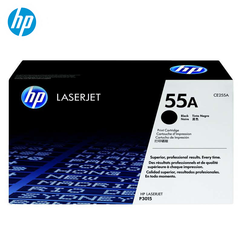 惠普(HP)CE255A(55A)原装黑色硒鼓适用打印机p3015/M521/M525