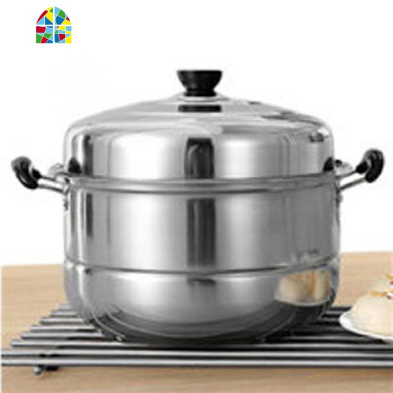 蒸锅不锈钢三层加厚火锅3层二2层多层蒸笼电磁炉锅具26c-32cm FENGHOU 30cm二层加厚