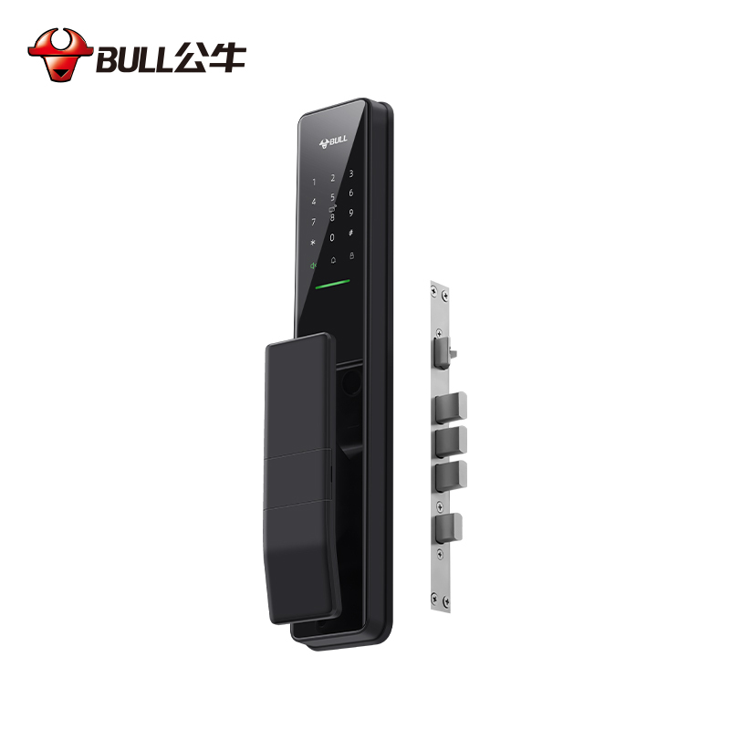 公牛(bull) X70标准锁体智能门锁(陨石黑)公牛智能指纹锁X70家用电子防盗门密码锁防全自动智能门锁标准款
