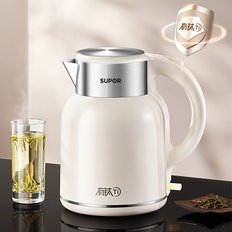 苏泊尔(SUPOR)2L大容量家用多功能电热水壶烧水壶开水壶电水壶2200W速沸 有钛内胆一键开盖 SW-20T03S高清大图
