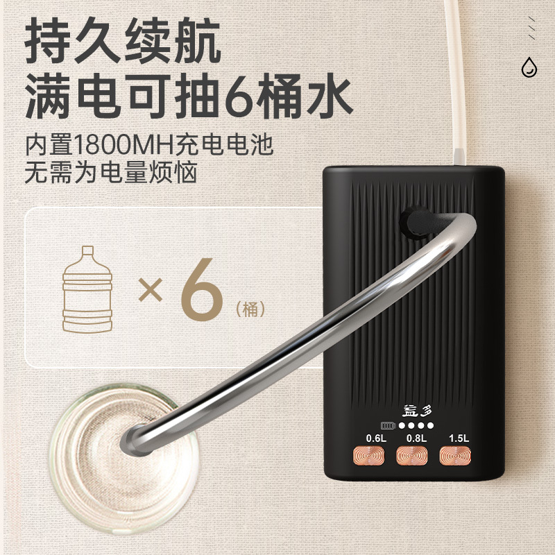 充电式抽水器 室内抽水器户外抽水器无线束缚不限场景抽水机不挑壶具