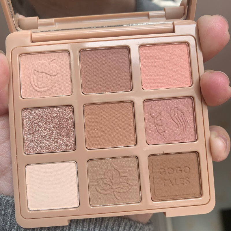 901大地桃杏gogotales戈戈舞秋日森林九色眼影盘橘棕大地色哑光盘细闪