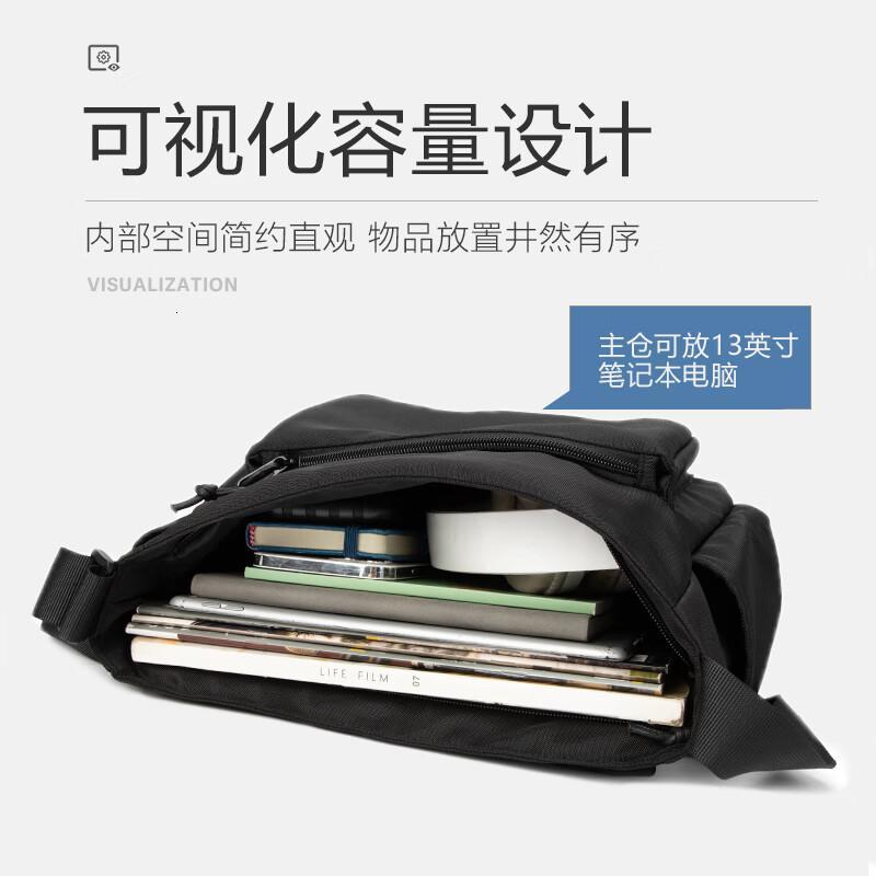 维多利亚旅行者潮流运动休闲单肩包斜挎包单肩差包5066黑