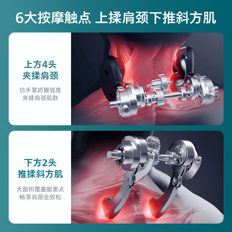 飞利浦(PHILIPS)颈椎按摩仪器按摩枕斜方肌颈枕肩颈腰背部车载办公室PPM3503N[枕靠式按摩仪]高清大图