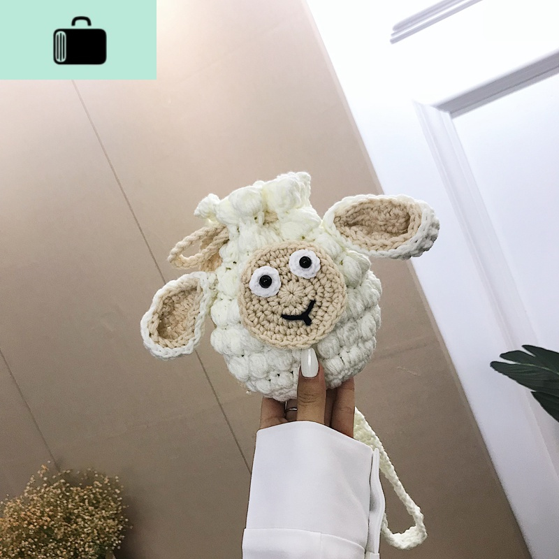 小绵手工编织包包diy材料包套自制成品针织钩针毛线斜挎女包newlake女