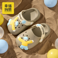 幸福玛丽儿童洞洞鞋女童2025夏季新款防滑软底外穿凉拖卡通沙滩鞋