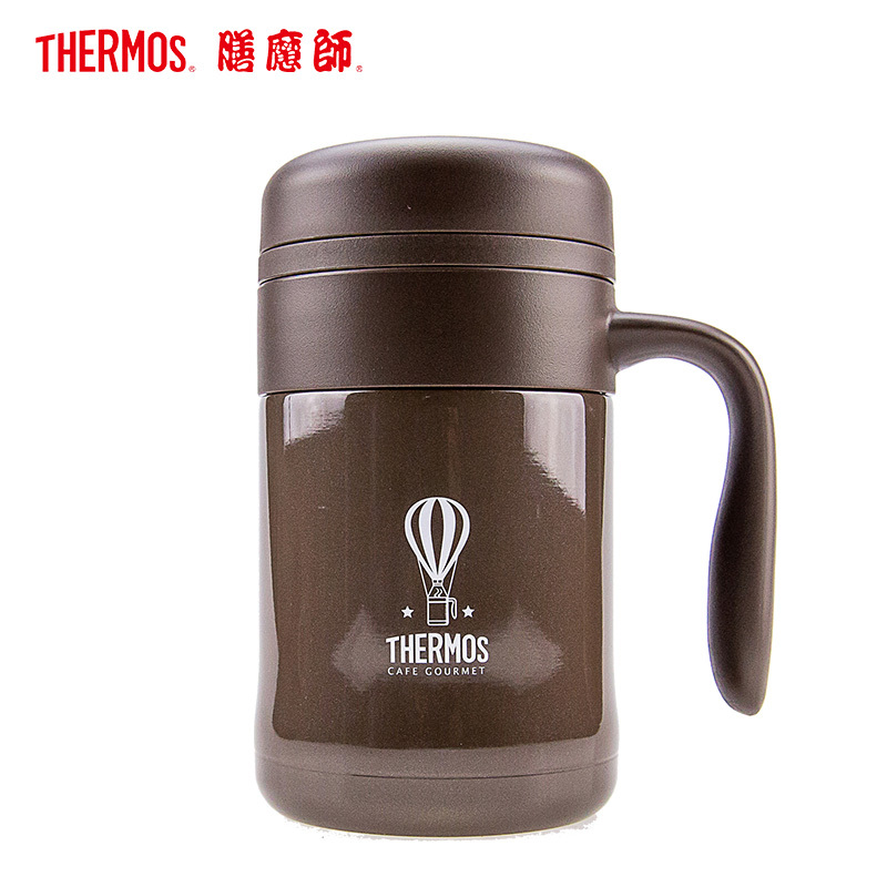 膳魔师办公室保温杯不锈钢咖啡马克杯便携泡茶杯子带手柄TCMG