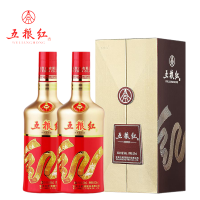 五粮红金飘带浓香型52度白酒优质500ml*2瓶中国家具送礼