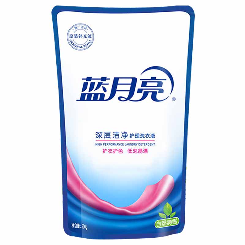 蓝月亮洗衣液深层洁净强效去污自然清香洗衣液500g*1袋