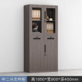 鹏畅钢制木纹文件柜办公室财务室转印资料柜仿木档案柜凭证柜家用书柜中二斗文件柜（灰木纹）加厚板材