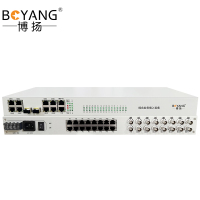 博扬 综合业务电话光端机 8E1+16路电话+4路千兆物理隔离网 单纤20km LC 机架式 1对价