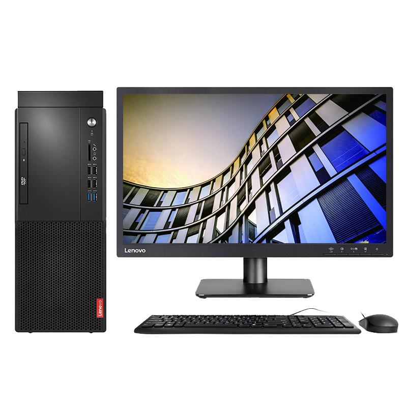 联想(Lenovo)启天M435 商用家用企业办公台式电脑整机 i3-10100 8G 1TB+128G固态 无光驱 集显 Win10 单主机