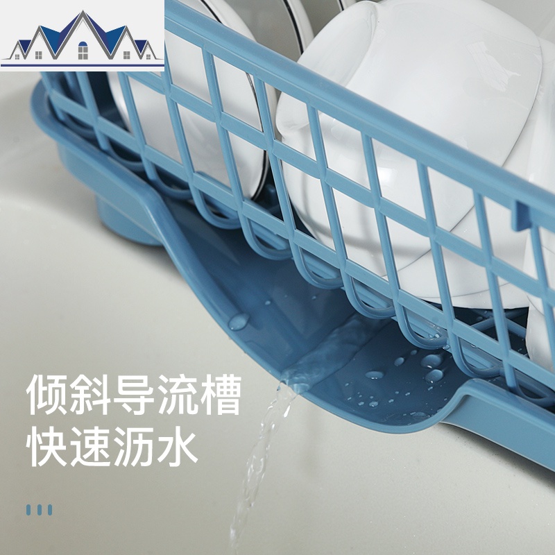 厨房置物架碗碟筷勺收纳架滤水篮沥水架塑料餐具收纳盒收纳筐碗柜 三维工匠高清大图