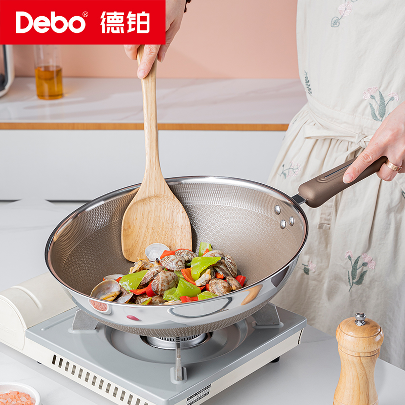 德铂(Debo) 乔治炒锅30cm DEP-DS436高清大图