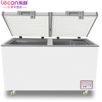 乐创（lecon）698L卧式冰箱商用冰柜双门冷柜冷冻柜冷藏柜保鲜柜 商用雪糕柜小冰柜饮品柜平冷岛柜冰柜双温 全冷冻