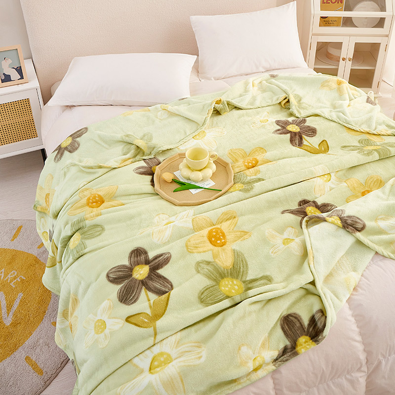 约克罗兰四季毛毯冬季双人加厚保暖200*230cm学生宿舍保暖毛毯绵柔温感毯高清大图