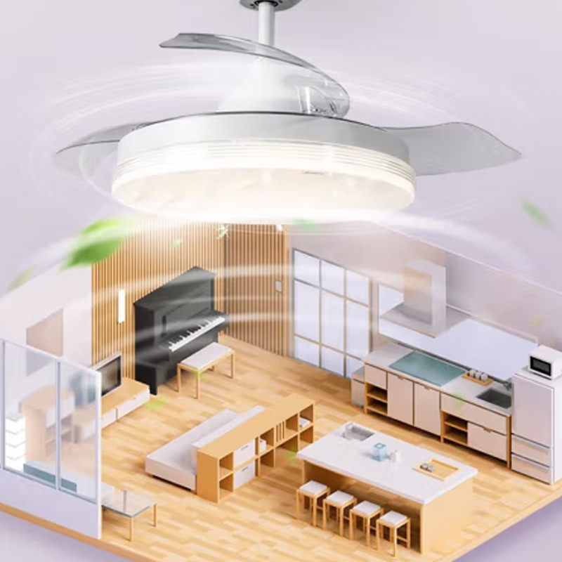 美的(Midea) LED照明风扇灯客厅吊扇灯隐形扇叶餐厅灯 星空42寸60W 三段调色 六档调风(单位:台)