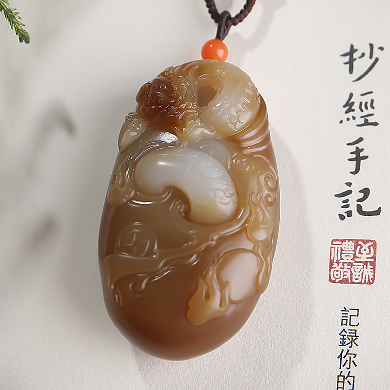 [已售]印象眸 [玉雕大师仵孟超工作室作品]和田玉吊坠 糖白玉生肖龙男女款孤品玉石挂件 送证书