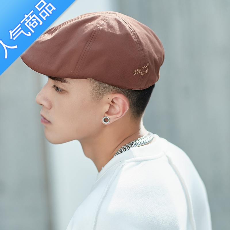 suntek春夏季帽子男士潮复古英伦贝雷帽鸭舌帽前进帽报童帽画家帽八角