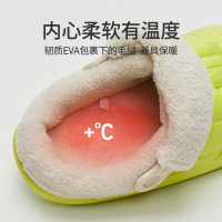 优调厚底防水棉拖鞋2022新款可拆卸洗保暖加绒防滑包跟秋冬季男女