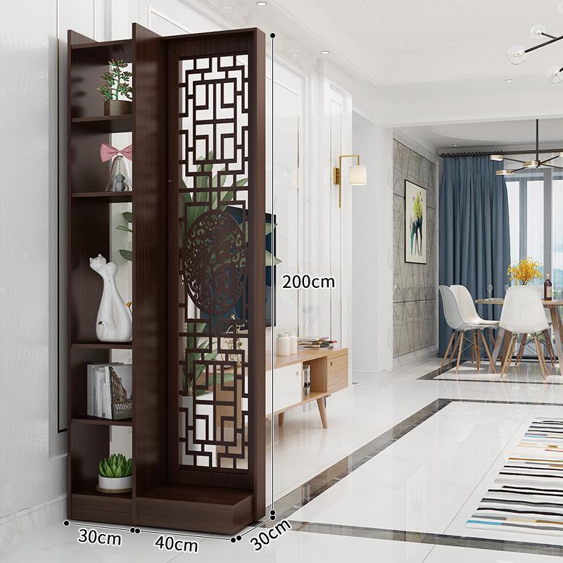 森美人入户进新中式玄关柜隔断柜屏风镂空客厅装饰酒柜简约现代小户型 升级中式福200高70宽30厚组装框架结构