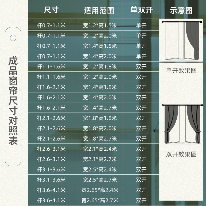 金蝉卧室窗帘免打孔安装飘窗伸缩杆一整套阳台全遮光简易遮阳短布