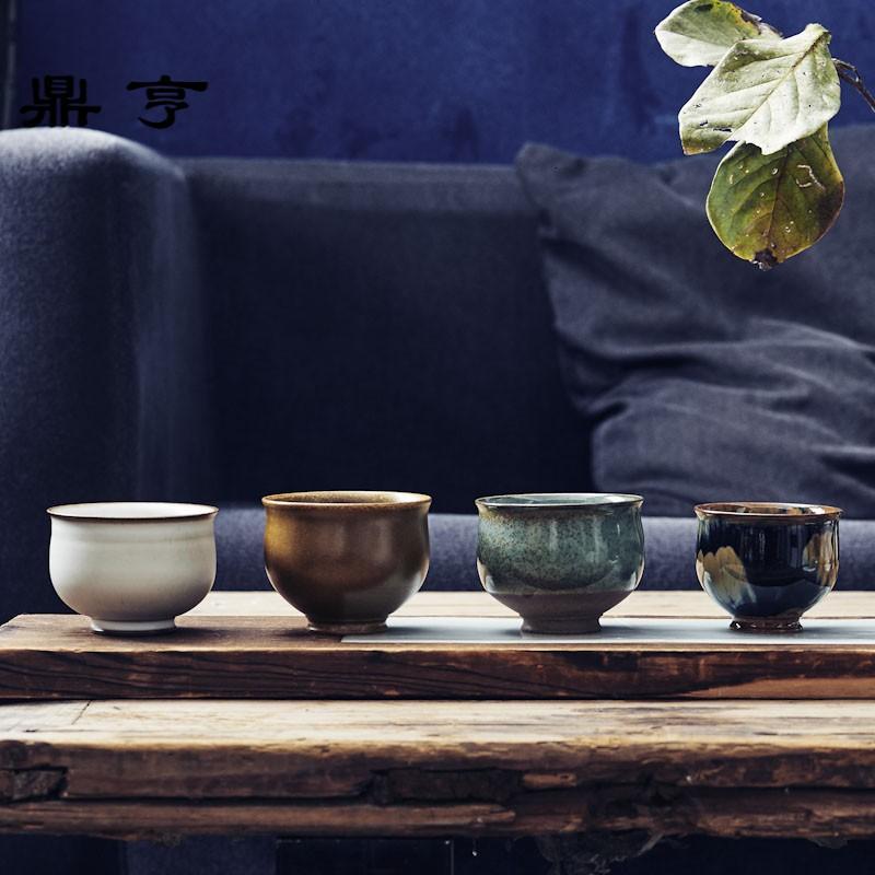 鼎亨 景德镇陶瓷禅意功夫茶具茶杯 手工窑变主人杯品茗杯个人杯