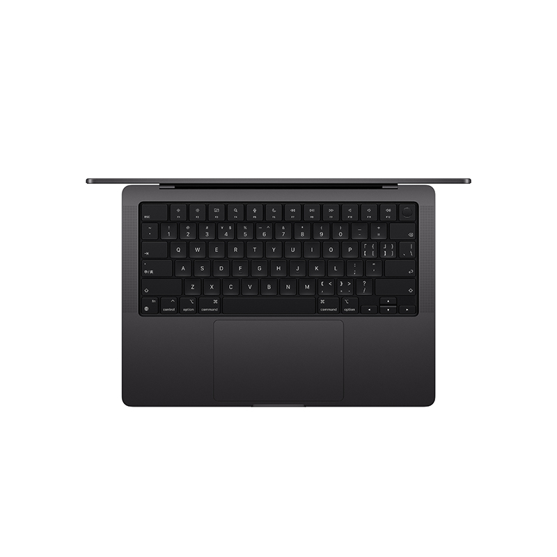 24款MacBook Pro 14寸 M4 笔记本电脑 10核中央处理器和10核图形处理器16G 512G 深空黑色高清大图