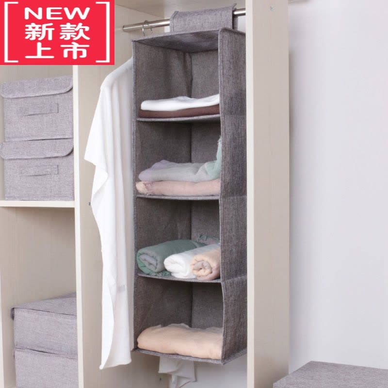 可莉允衣柜收纳袋挂袋寝室悬挂式棉麻布艺内衣衣服包包收纳多层抽屉式挂图片