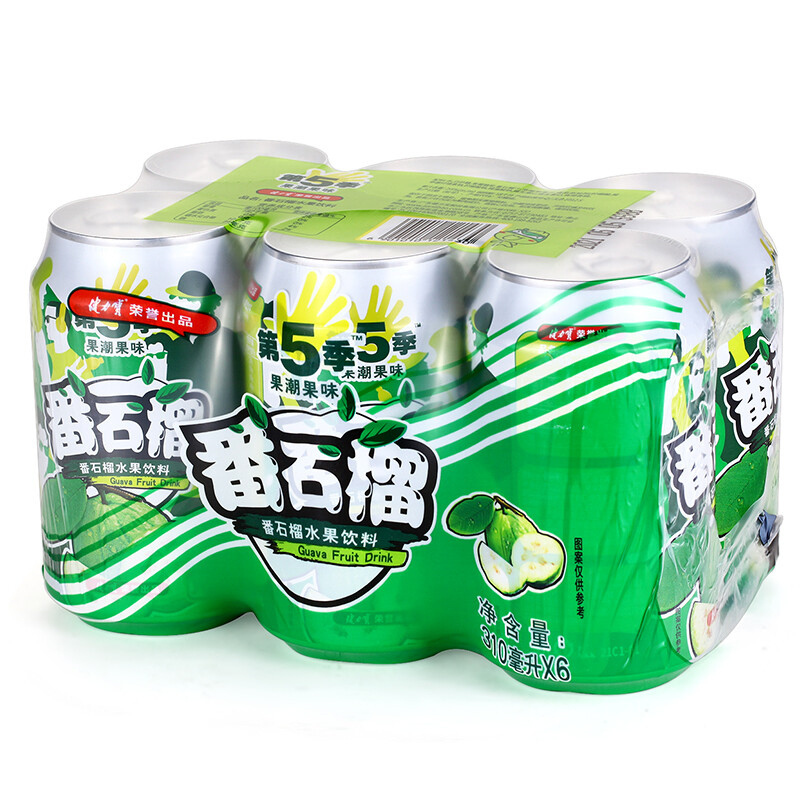 健力宝第五季第5季番石榴口味310ml24罐310ml6瓶4组