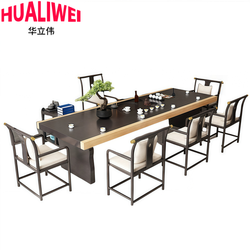 华立伟 茶桌椅2.4米套