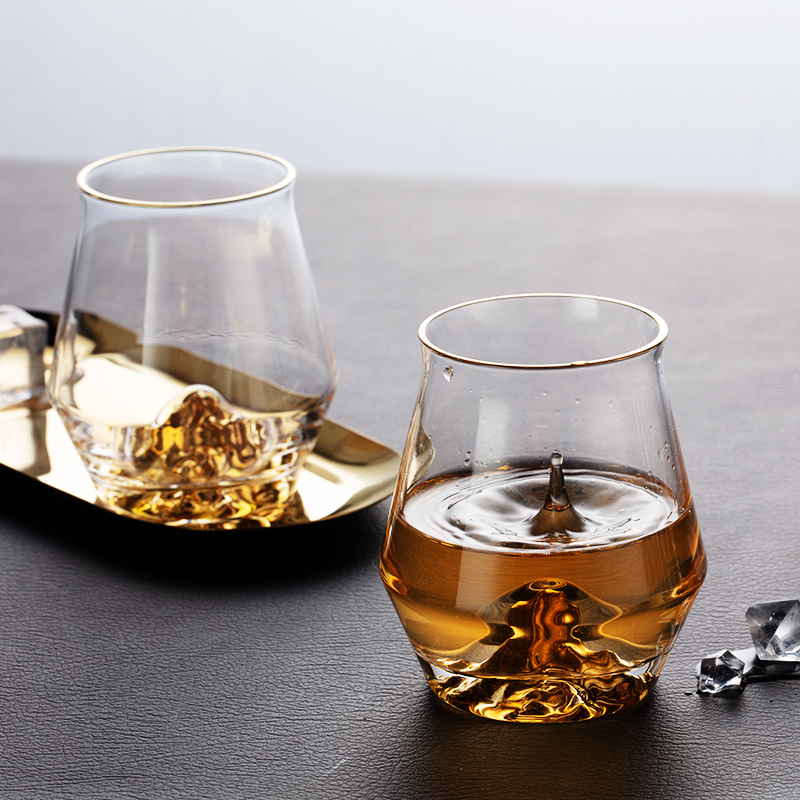 个杯堂 金山-炫彩郁金香杯 24K水晶玻璃杯水杯 单个装