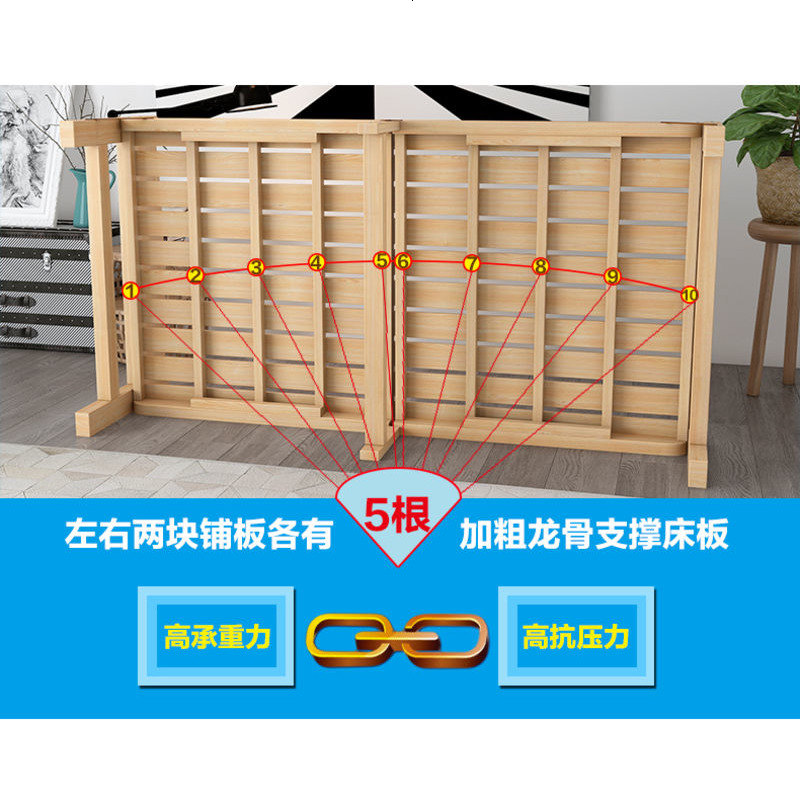 折叠床便捷小床单人床木板床行军床加固午休床90cm一米实木床高清大图